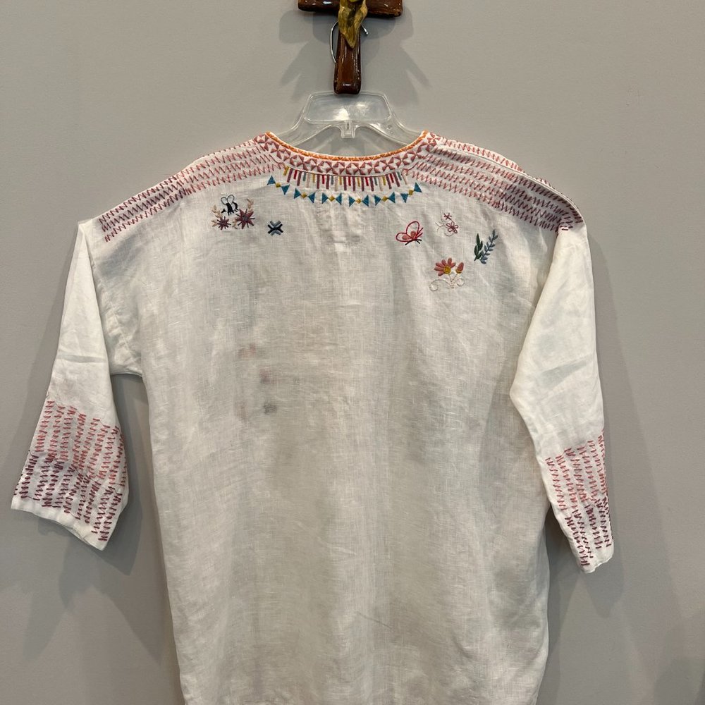 Johnny Was Pete and Greta Caia Linen Tunic size M - Picture 8 of 9